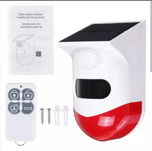 WIFI Pet- Friendly PIR Outdoor Solar Light & Siren Alarm & Remote Control_0